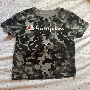 Champion Gray and Black Camo Short Sleeve T-shirt